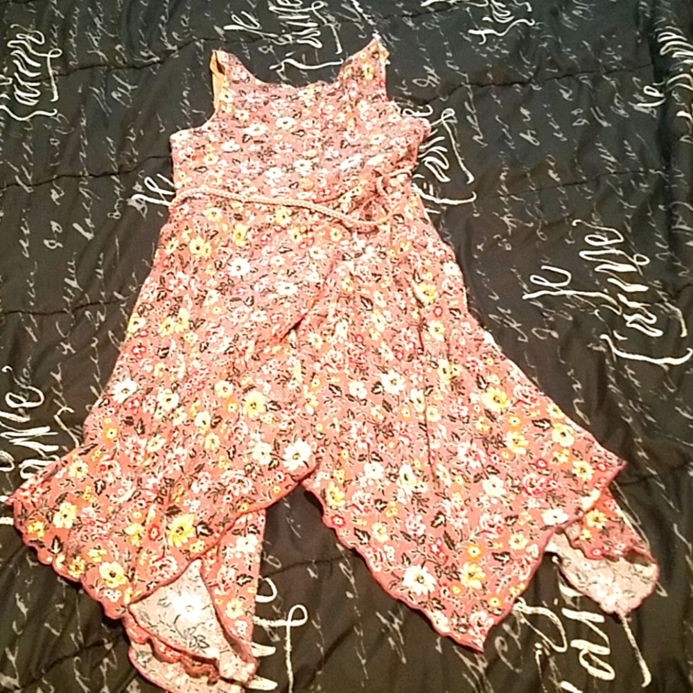 Girls pink flower dress